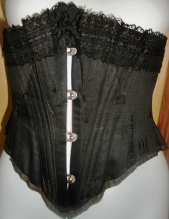 xxM103M ca 1900 Little Black French Corset